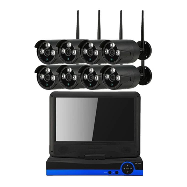 CWH 8CH Home Security Wireless LCD NVR Kit WiFi CCTV System 960P P2P