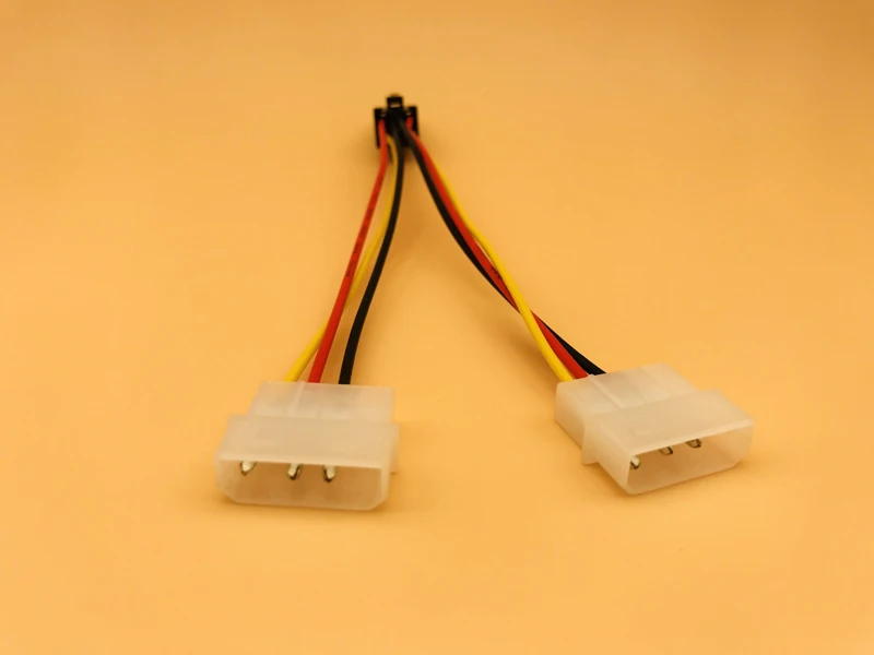 5pcs Dual 4 Pin to 6 Pin Molex PCI-E External Graphics Card Power Cable Converter Adapter High Quality for BTC Miner Mining