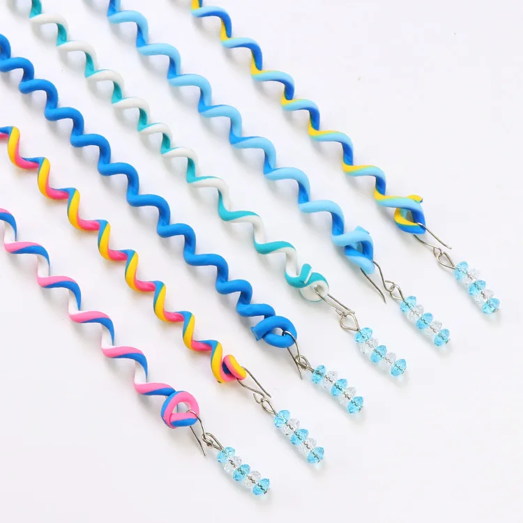 6pcs/lot Rainbow Color Cute Girl Curler Hair Braid hair styling tools hair roller Braid Maintenance The princess hair accessory