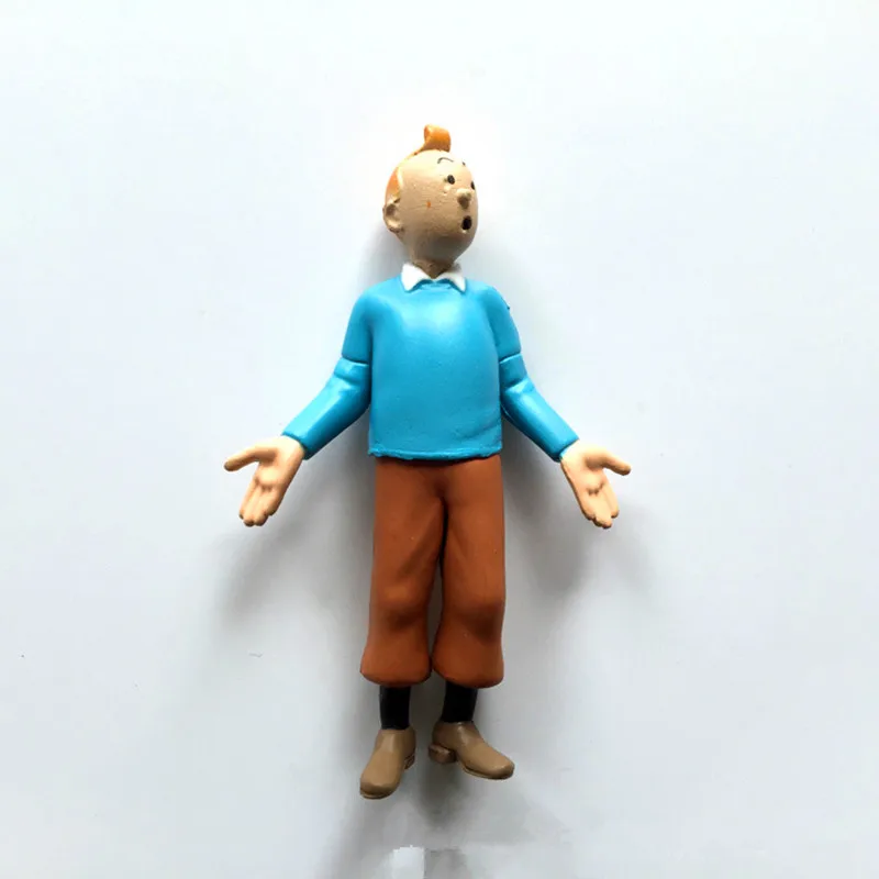 6 шт./лот «Приключения Тинтина» ПВХ Фигурки Tintin Снежная собака Коллекционная модель игрушечные лошадки куклы в мешок opp