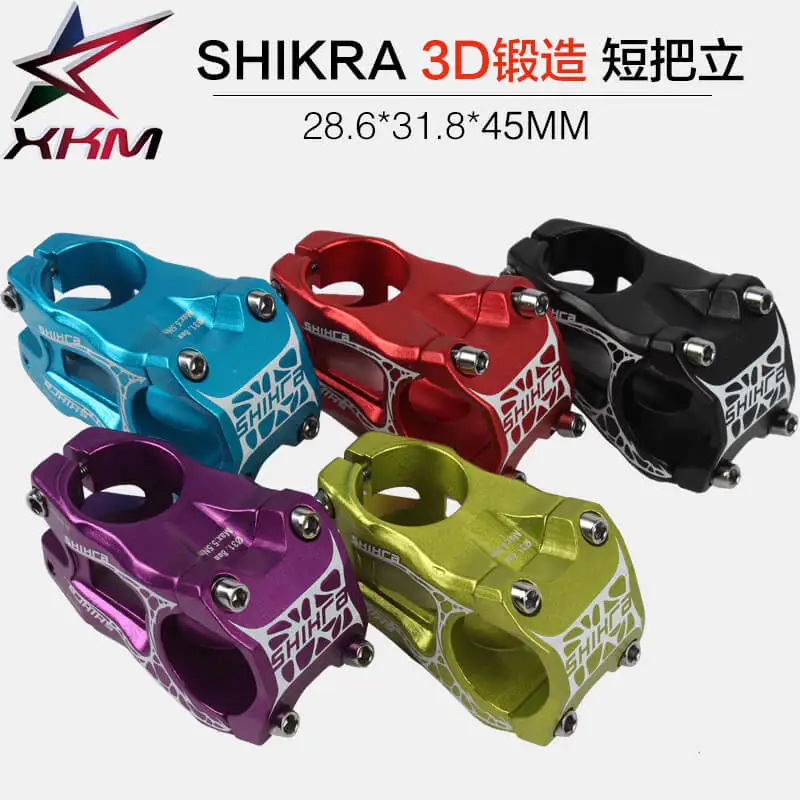 

SHIKRA 31.8*28.6*45mm Bike Handlebar Stem 3D Forge Aluminum Alloy MTB Mountain Road Bicycle Handlebar Stem Cycling Parts