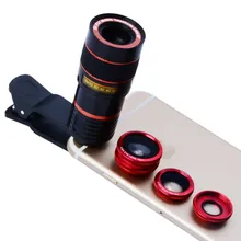 Новейший 4в1 телефон камера Lentes комплект 8X зум телеобъектив рыбий глаз широкоугольный макрообъектив для iPhone 8 7 6 6s 5 5S