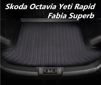 

5D Rear Trunk Tray Liner Cargo Pad Mats 100% Fit For Skoda Octavia Yeti Rapid Fabia Superb