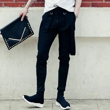 M-xxl Мужская одежда модные летние комбинезоны корейский Тонкий Оснастки Нагрудник на подвязках брюки девять брюки плюс размер певица костюмы