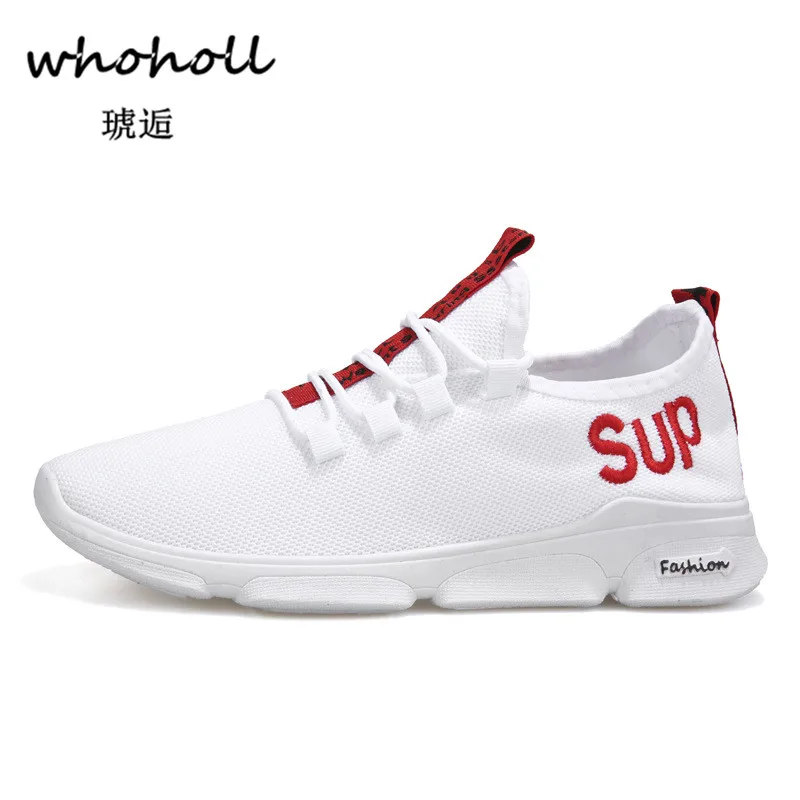Whoholl Noir Zapatillas Respirant Chaussures Hommes rouge Autum Lacets Hombre blanc Formateurs Mode Sneakers À Casual Appartements rqrOa