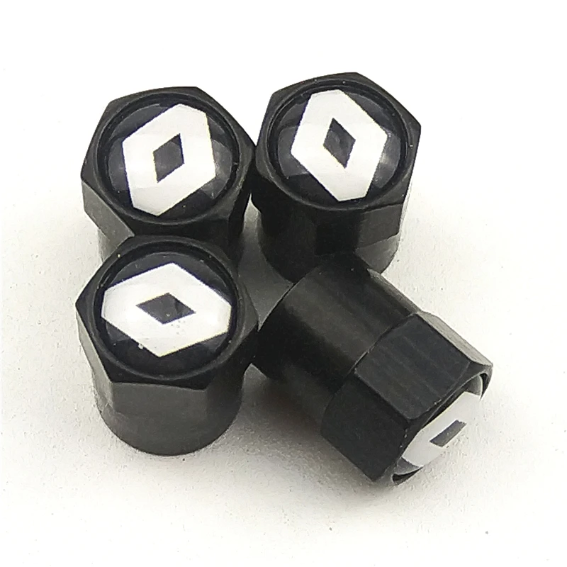 

4Piece/set black Sport CAR Styling Auto Accessories Car Wheel Tire Valve Caps Case for Renault Megane 2 3 Duster Clio Motors