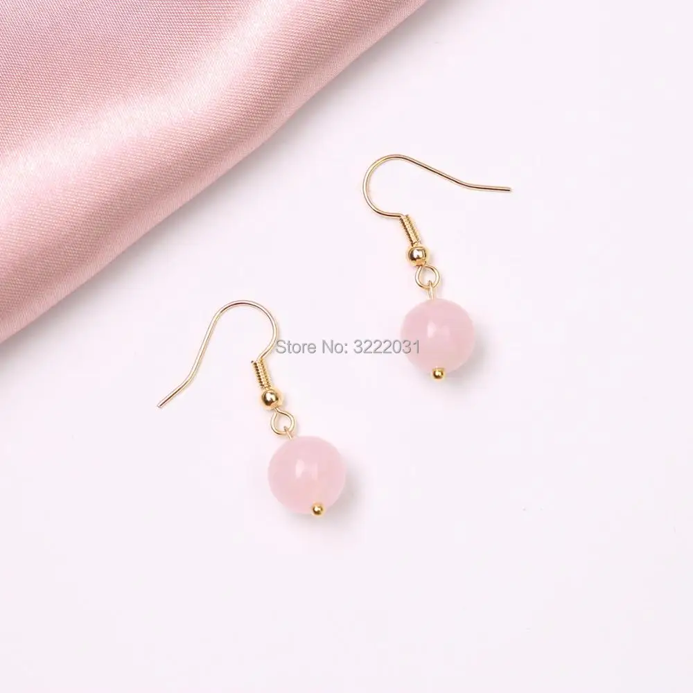 5-ROSE QUARZ STONE EARRINGS (3)