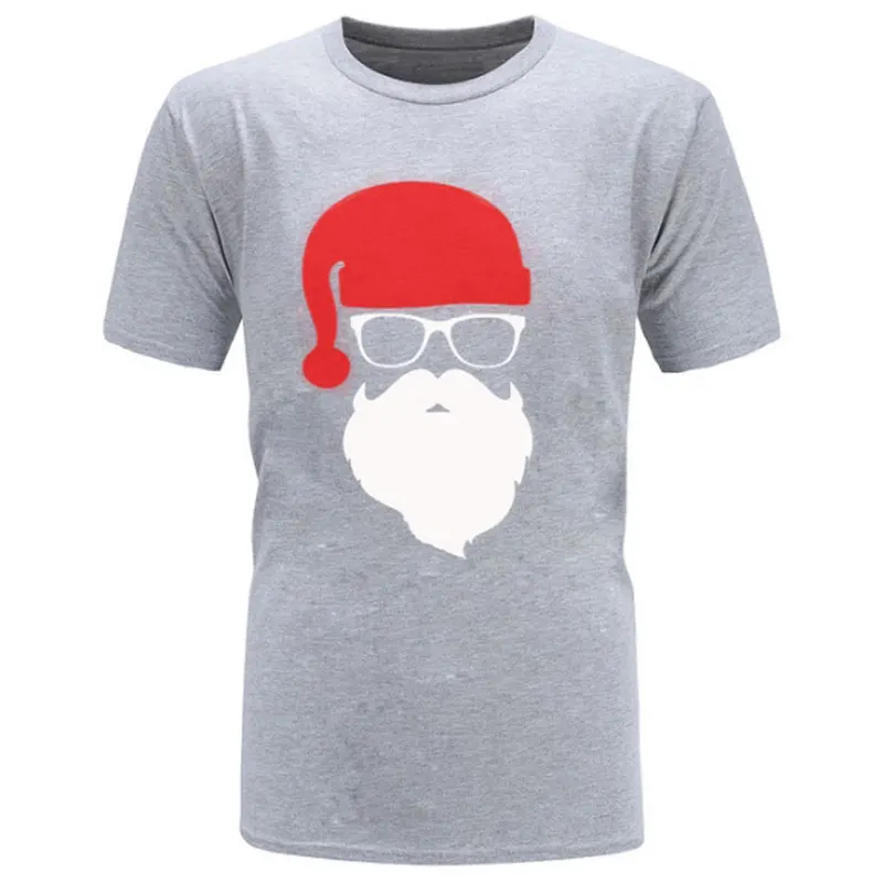 

Tshirts Santa Father Christmas 2018 Fashion Men's Tops Tees Print Man's T-shirt High Quality Cotton T-shirt Men Stranger things