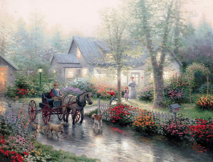 Thomas Kinkade художественные принты воскресенья на выезде знаменитые реалистичные