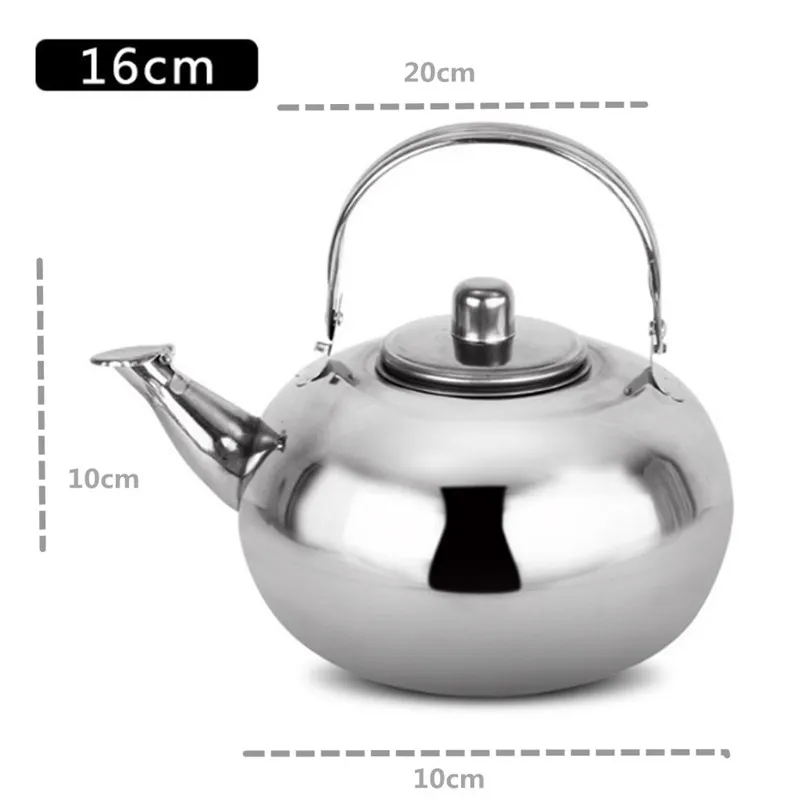 Высококачественный практичный чайник, полированный чайник из нержавеющей стали с крышкой, чайник для дома, чайник с чайным фильтром