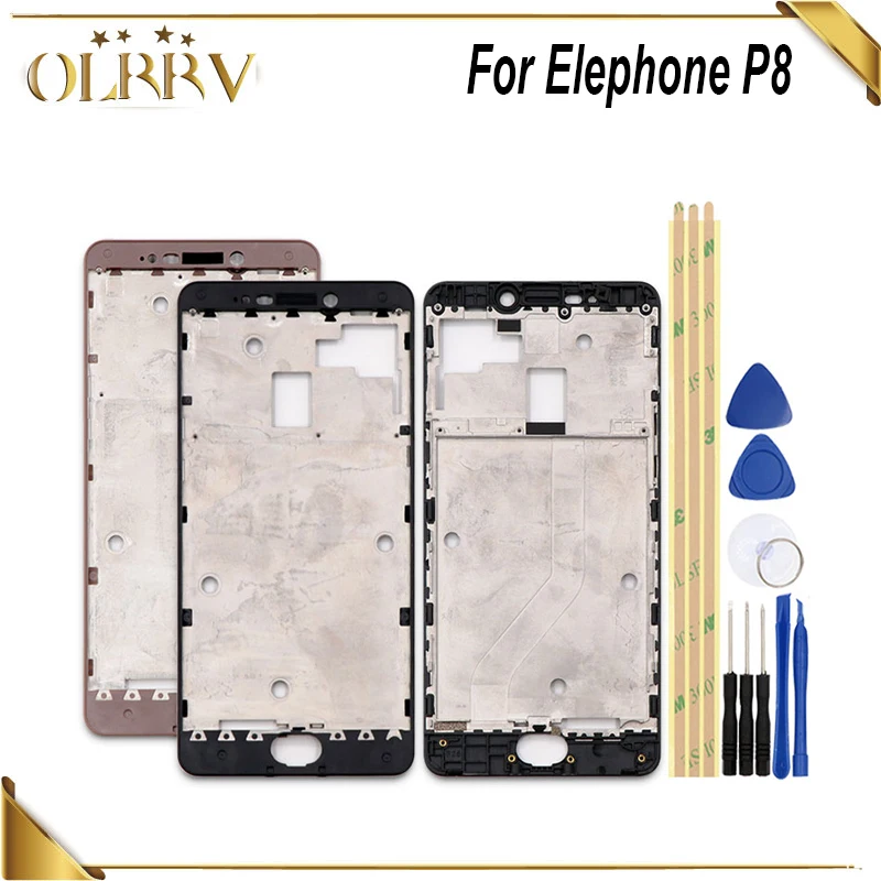 

OLRRV Front Frame Bezel Housing For Elephone P8 Phone Replacement Parts Screen Holder For Elephone P8 Middle Frame with Tools