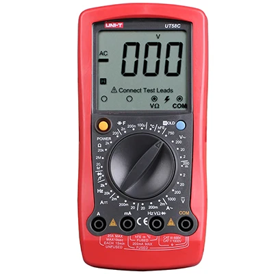 

UNI-T UT58C Multimeters AC/DC Voltage Volt Amp Ohm Temp Capacitance Tester With LCD Backlight