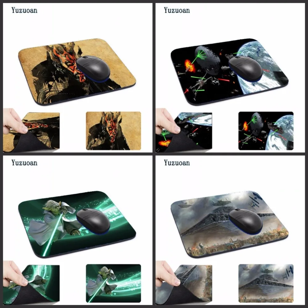 Игровой коврик для мыши Yuzuoan Star Wars The Force игровой 22*18 см и 25*29 украшения рабочего