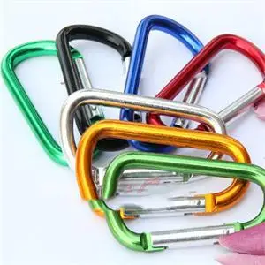 

5PCS Aluminium Alloy Safety Buckle Keychain Climbing Button Carabiner Camping Hiking Hook Outdoor Sports Color Random