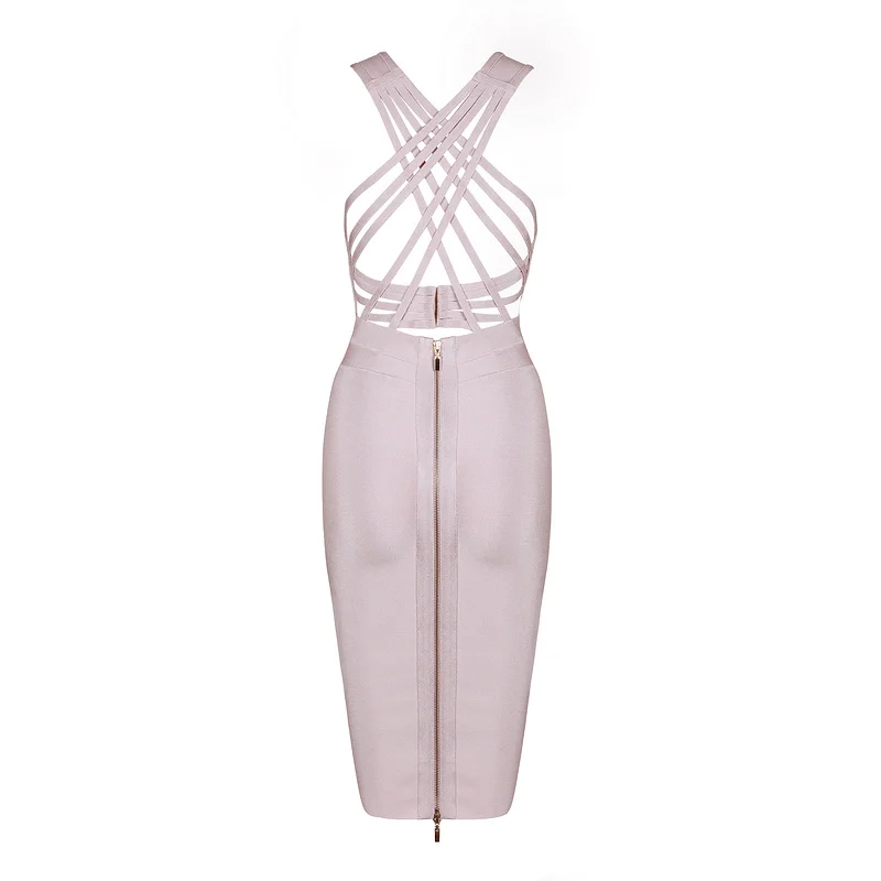 Sleeveless Criss-cross Bodycon Bandage Dress