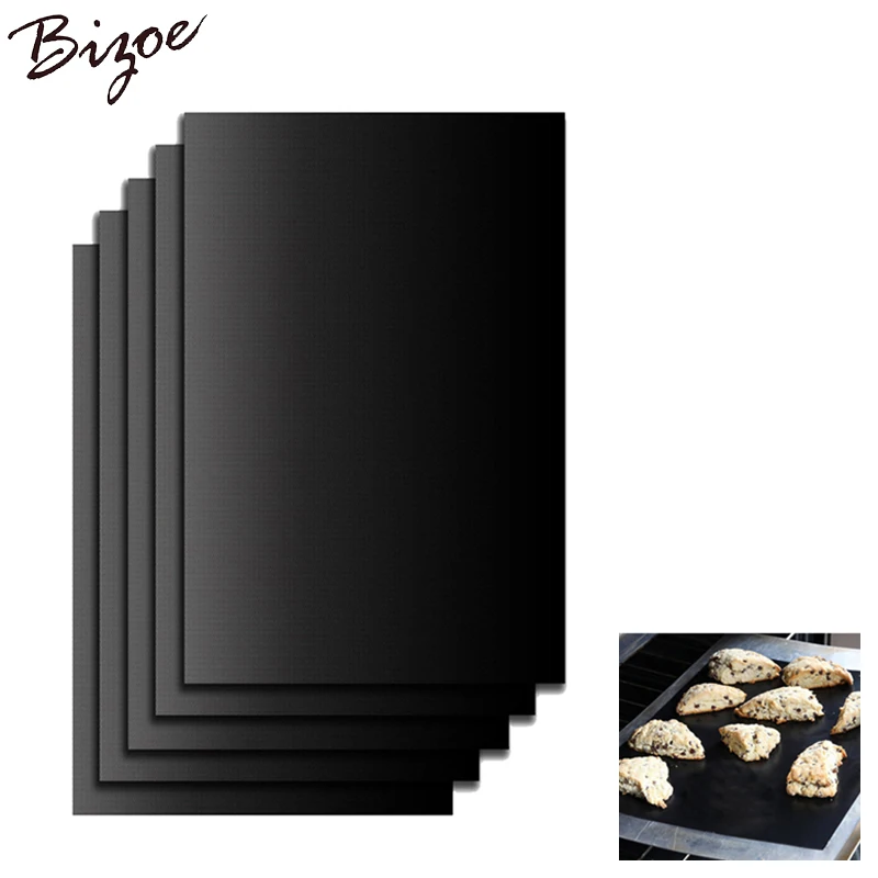 

5pcs/Set Reusable BBQ Grill Mat Pad Sheet Hot Plate Portable Easy Clean Nonstick Bakeware Cooking Tool BBQ Accessories