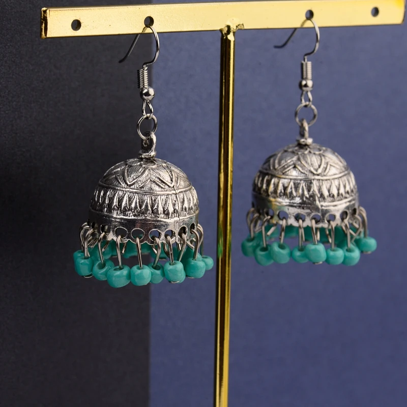 Vintage Tibetan Silver India Birdcage Earrings For Women Brincos 2018 Ethnic Antique Metal Drop Earrings Party Wedding Jewelry - Image 6