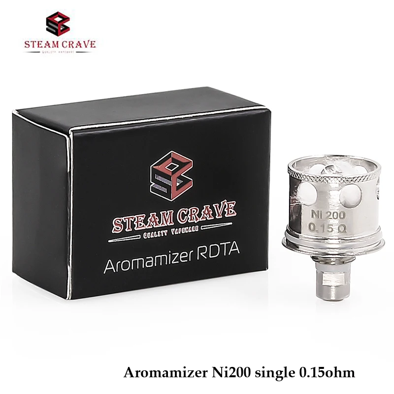 

Original Steam Crave Aromamizer Ni200 single coil 0.15ohm replacement electronic cigarette coil head for Aromamizer OCC Tank