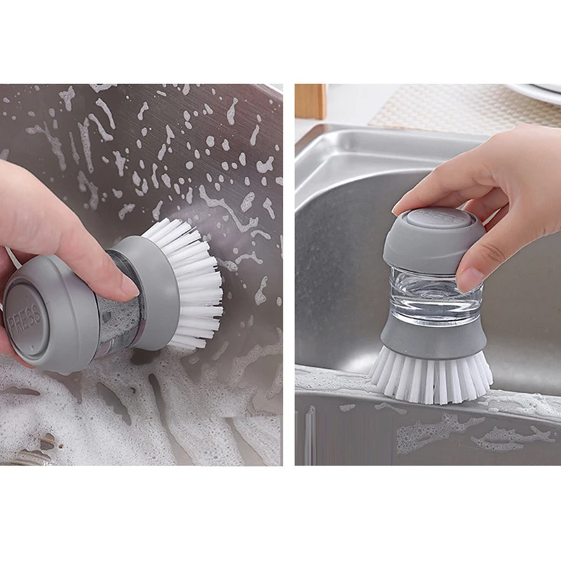 Automatic Liquid Washing Pot Cleaning Brush Pan Dish Bowl Cleaner With Detergent Tank Kitchen Clean Accessories images - 6