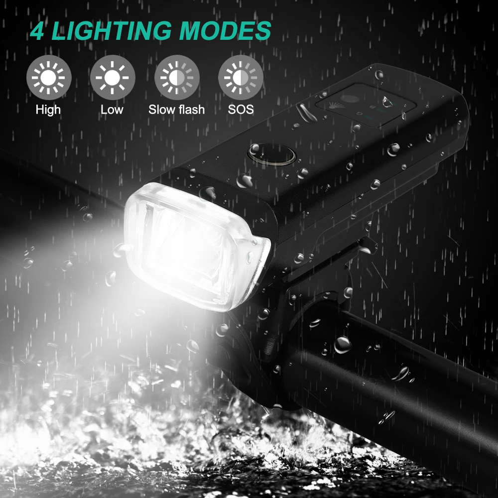Sale Bike Front Light USB Charging Induction Bicycle Light Flashlight Cycling Waterproof Torch Bike Headlight 2