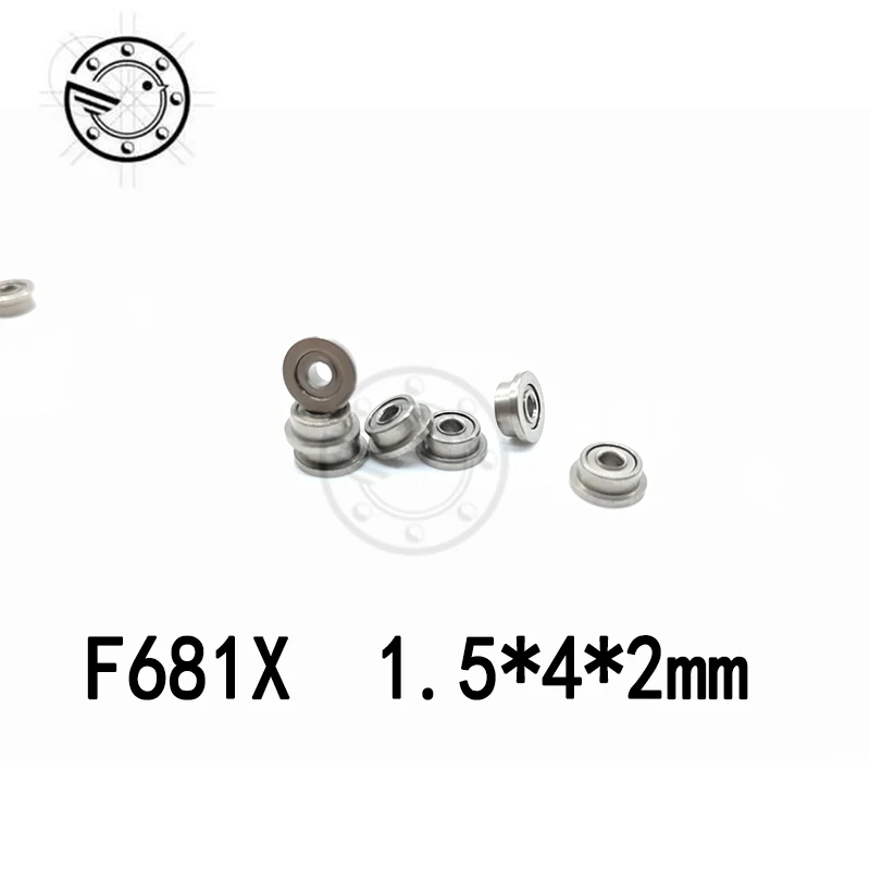 

20Pcs F681 F681XZZ F681X-2Z F81Xzz Flanged Flange Deep Groove Ball Bearings 1.5 x 4 x 2mm Free shipping High Quality 1.5*4*2 MM