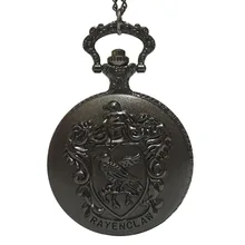 Гарри Поттер Хогвартс колледж Ravenclaw Орел цветной циферблат кварцевые карманные часы аналоговый кулон ожерелье Мужские Женские часы цепь