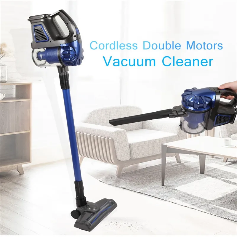 

ZEK 2 In 1 Rechargeable Cordless Handheld Vacuum Cleaner Double Motor 150W 7500Pa Two Speed Dust Collector Aspirator +LED Light