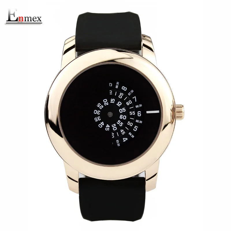 2017 gift Enmex creative style neutral wristwatch black camera concept cool design silicone band brief casual