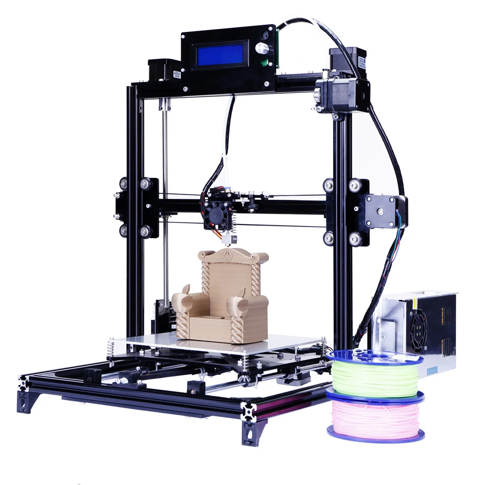 Large Size Metal Frame Prusa i3 3d Printer With Auto leveling System Printer 3d And Two