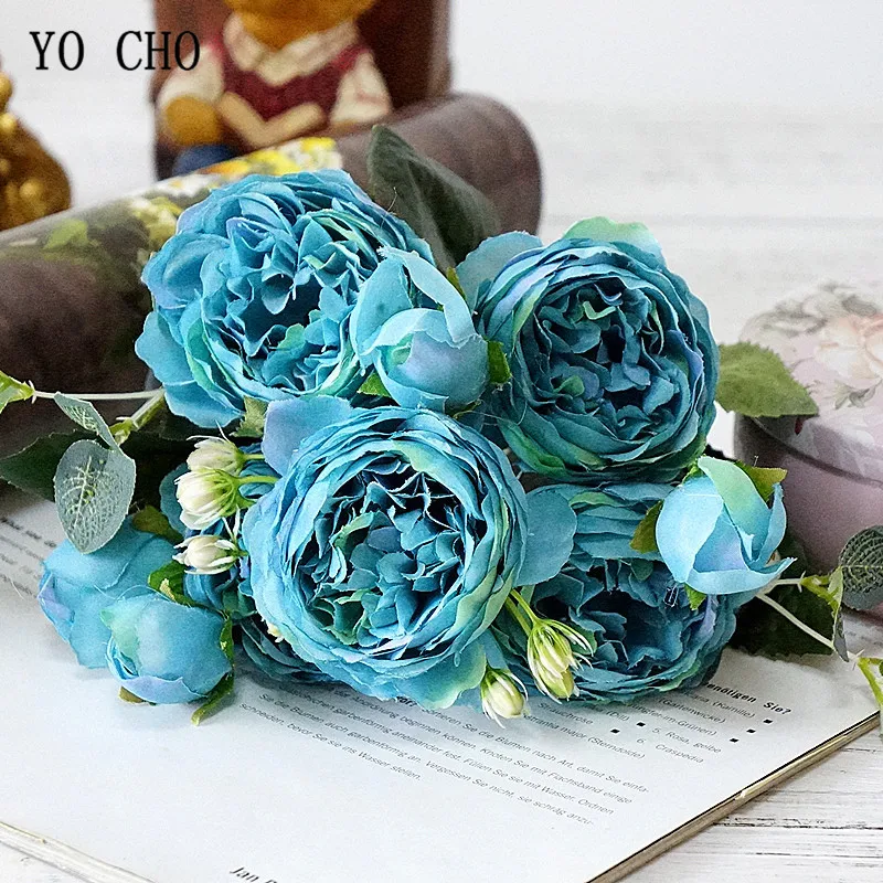 YO CHO модные красивые искусственные цветы пиона свадебные украшения шелковые