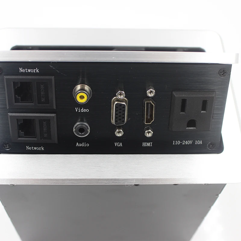 JOHO 15A настольная розетка всплывающая US Socket 2 Datas VGA HDMI аудио L и R вставляет