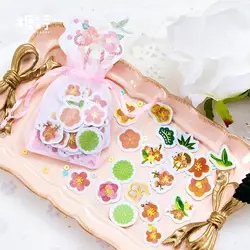 DIY Красочные Cherry blossom порошок kawaii наклейки дневник планировщик журнал Note Diary Бумага Скрапбукинг альбомы фотометка