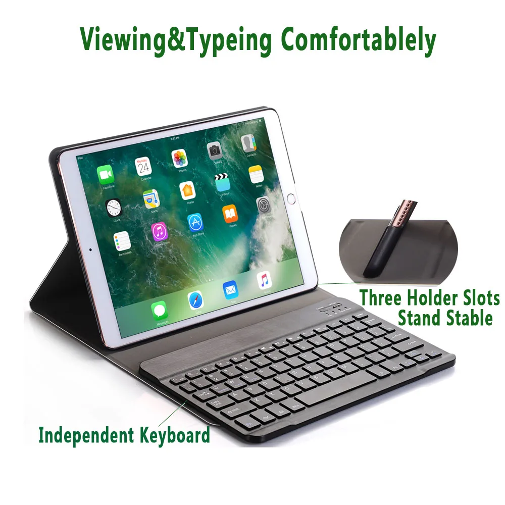  English Spanish Russian Bluetooth Keyboard Case for Apple iPad Air 2019 3 3rd 10.5 A2152 A2153 A212