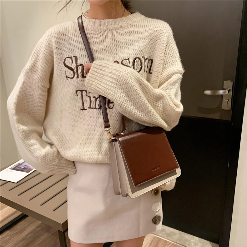 Burminsa Summer Unique Small Crossbody Bags For Girls Korean Style Trapezoidal Women Handbags Flap Shoulder Messenger Bags