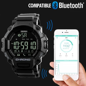 

SKMEI Men Smart Watch Chronograph Calories Pedometer Multi-Functions Sports Watches Reminder Digital Wristwatches Relogios 1249