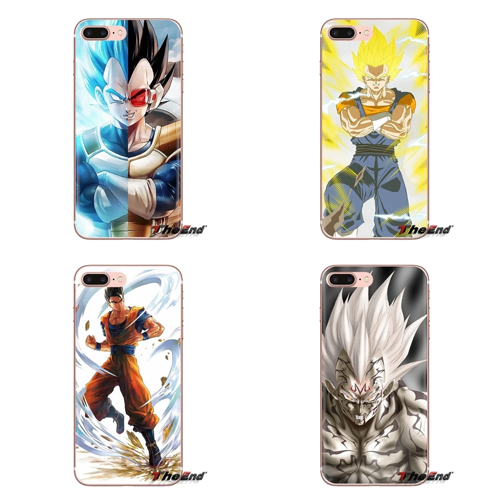 

TPU Transparent Shell Cover For Samsung Galaxy S3 S4 S5 Mini S6 S7 Edge S8 S9 S10 Plus Note 3 4 5 8 9 Dragon Ball Z Majin Vegeta