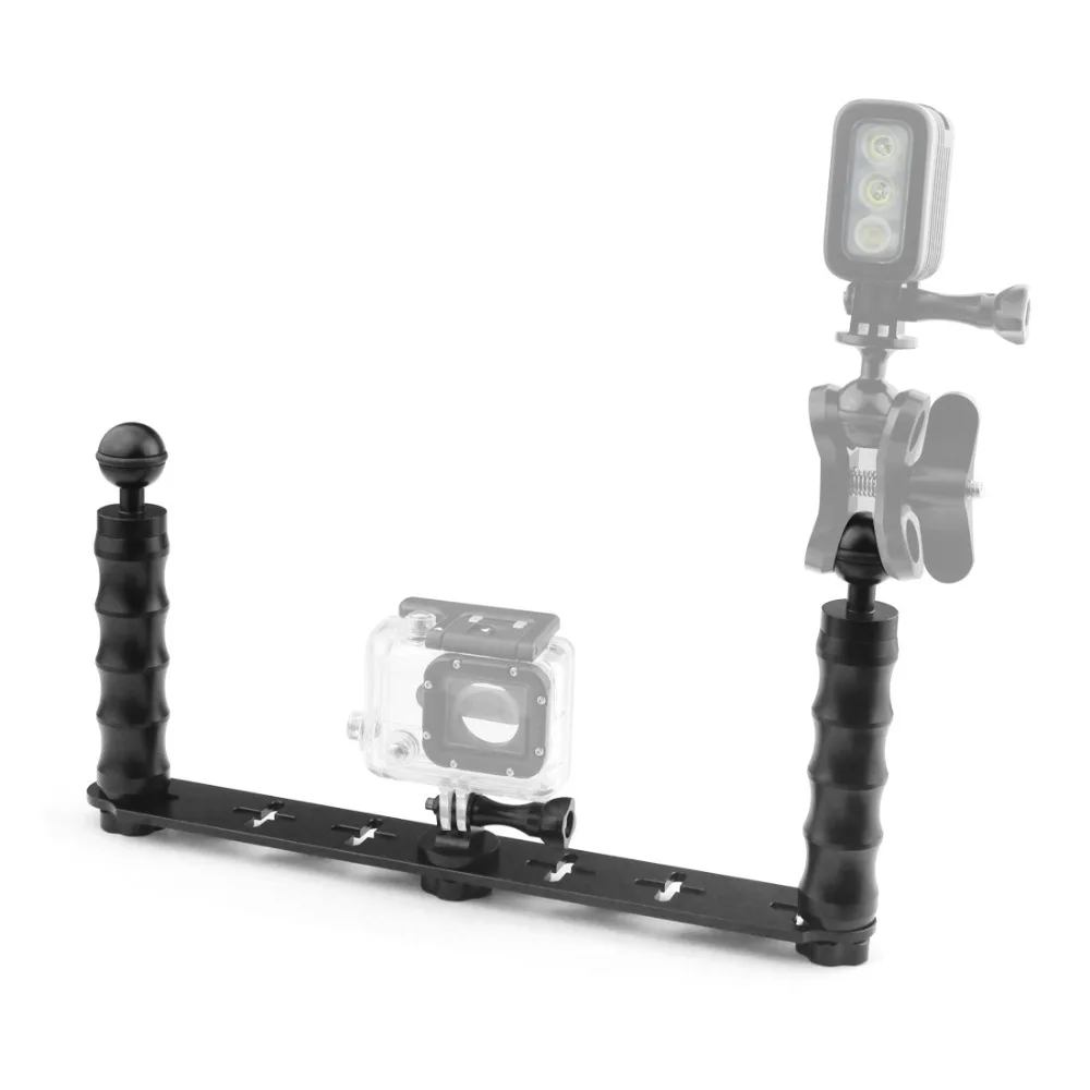 Dual Hand Grip Scuba Diving Light Arm Stabilizer Rig for Underwater for