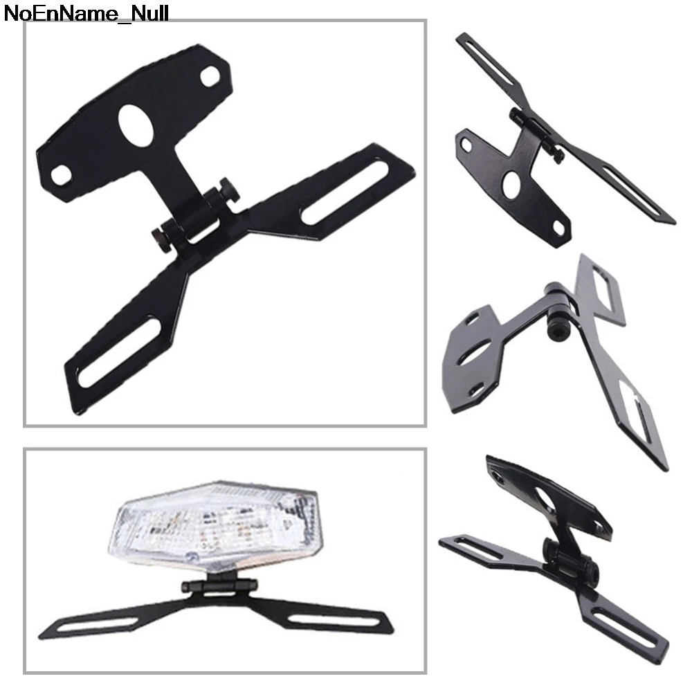 NoEnName_NullAdjustable Folding Motorcycle License Plate Holder Tail