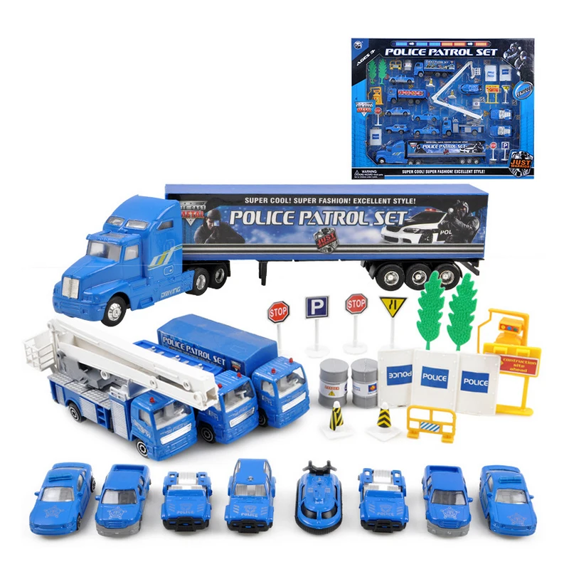 172 Scale Metal Police Car Diecasts & Toy Vehicles Model Simulation