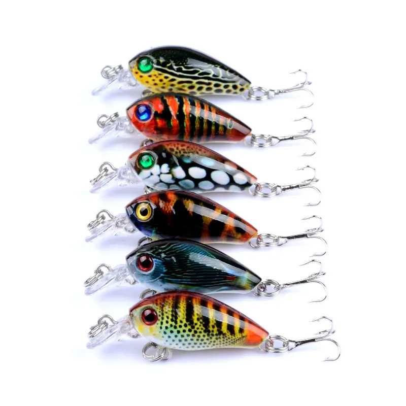 

6 color 4.5cm/4g lure bait plastic lucki craft trout tsurinoya hard minnow unpaint jig lure fish make bait Painting unpaint