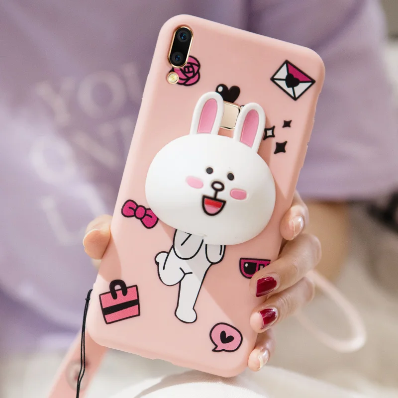 VIVO V9 youth 6.3inch Case,ALIVO Cartoon 3D Cute bear rabbit silicone Fitted Case+Storage earphone Cable for vivo Y71 5.99 VIVO V9 youth 6.3inch Case,ALIVO Cartoon 3D Cute bear rabbit silicone Fitted Case+Storage earphone Cable for vivo Y71 5.99