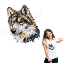Большие наклейки с волком на одежде красочные дизайнерские нашивки на футболке для мужчин Декор персональный аксессуар A-Level Parches модная аппликация