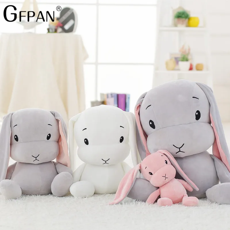 1 шт. 30 см Счастливая кукла Kawaii длинные уши набитый кролик мягкое плюшевое
