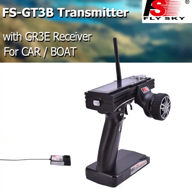 2.4Ghz 3 Channel GT3 Radio System Transmitter w// Receiver for RC Car Boat