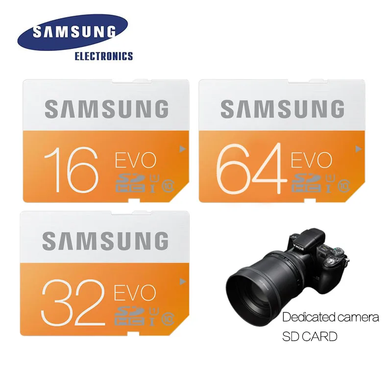 SAMSUNG Memory Card 64G C10 UHS I SD 48M EVO SD Card Class 10 SDHC SDXC