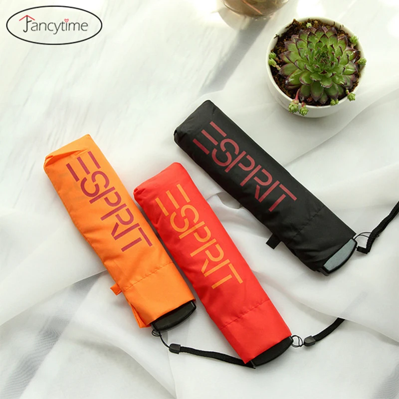 

4 Colors Small Pocket Folding Pencil Umbrella Ultra-thin Light Mini Umbrella Rain Women Umbrella for Men Sun Rain Gear Parasol