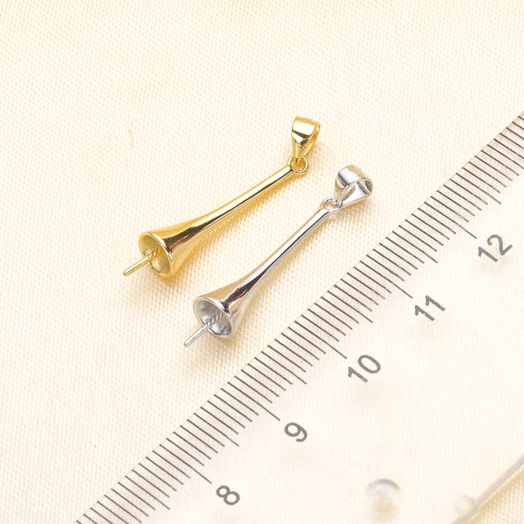 

NEW 925 Sterling Silver Christmas Party Pearl Pendant Mounts Pendant Setting Findings Jewelry Parts Fittings Women Accessories