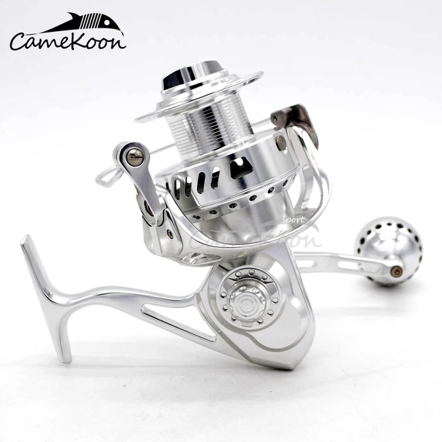 CAMEKOON Heavy Duty Spinning Jigging Fishing Reel 4 Colors All Aluminum  Saltwater 35kg Carbon Drag Waterproof Boat Trolling Coil - AliExpress