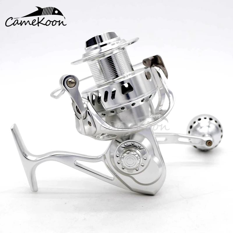 Carretel de Pesca Poderoso de Água Camekoon Fiação Liga Alumínio Usinado Salgada Surf Carretel Wt5000 - Wt6000 7 Camekoon wt5000 wt6000 fiação carretel de pesca