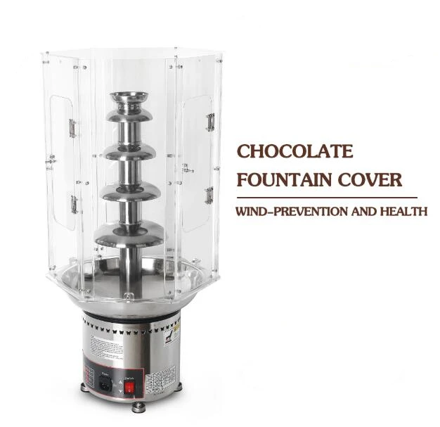 PVC Material Chocolate Fountain Cover Machine cover 4/5/6/7 Tiers Chocolate Melting Machine Fondue cover